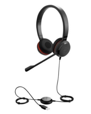 Auscultadores Jabra Evolve 30 II MS stereo com cabo USB-C, USB-A isolamento de ruído, 5399-823-369