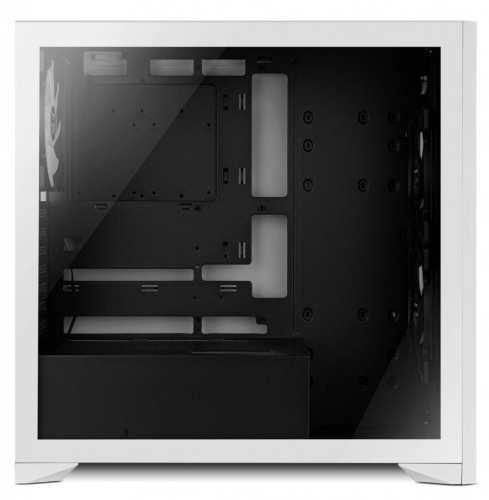 Caixa ATX Nox Hummer Element Elegant Wood Tempered Glass Branca NXHUMMERELEMENT