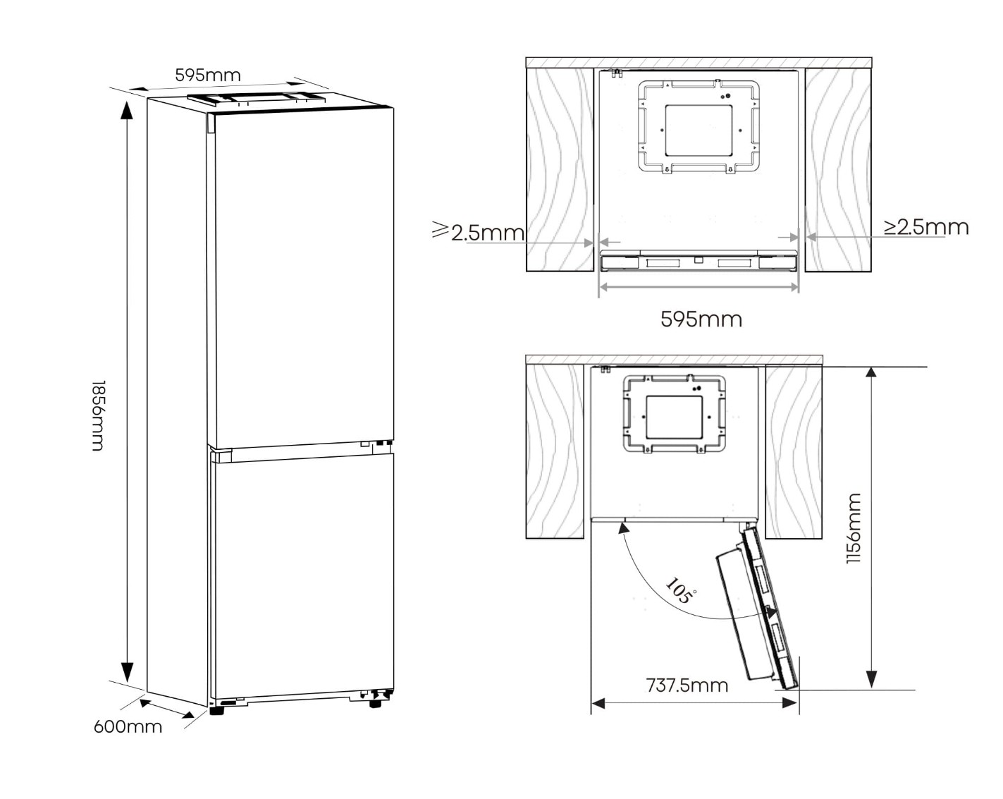 Frigorífico Combinado HISENSE RB3K330SAIC, 330 L, Classe Energética C, No Frost, Inox
