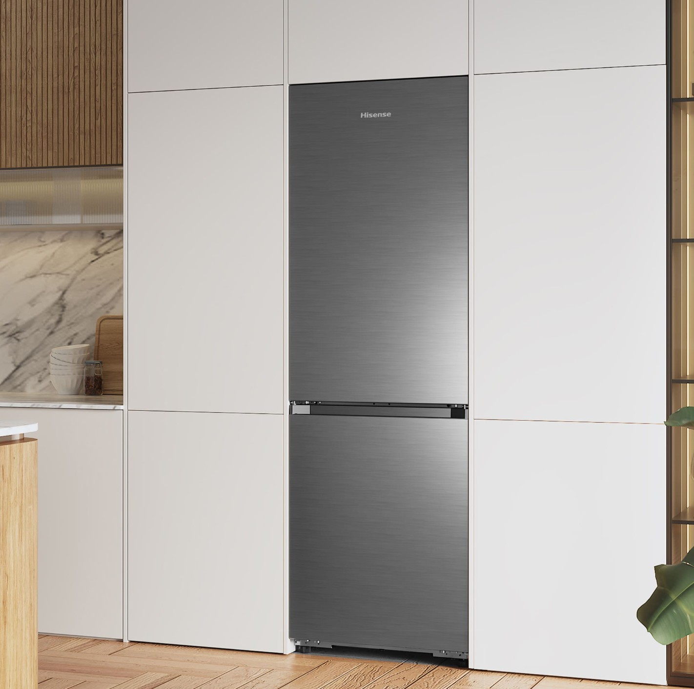 Frigorífico Combinado HISENSE RB3K330SAIC, 330 L, Classe Energética C, No Frost, Inox