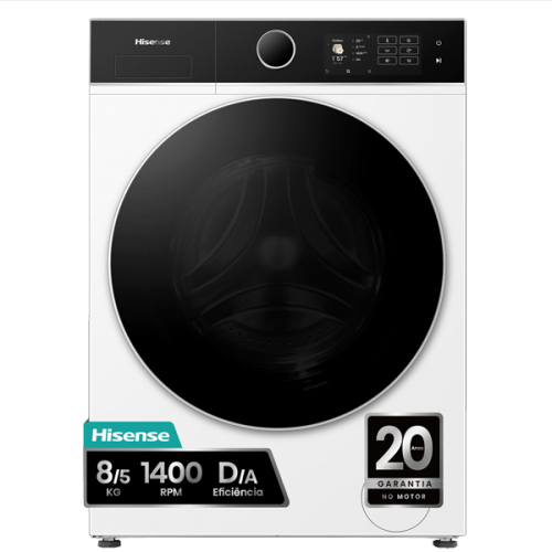 MÁQUINA DE LAVAR E SECAR ROUPA HISENSE - WD5i8043BWF