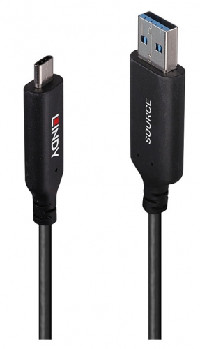 Cabo híbrido Lindy USB 3.2 5 Gbps tipo A para C de 10 m