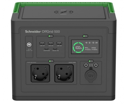 UPS APC Schneider OffGrid Portable Power Station 500 517Wh Lithium-ion 2 Schuko Sinewave PPS500-GR