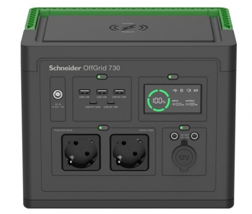 UPS APC Schneider OffGrid Portable Power Station 730 738Wh Lithium-ion 2 Schuko Sinewave PPS730-GR