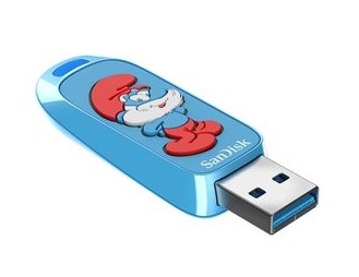 Pen Drive USB Smurfs 128GB, USB 3.2 Gen 1, 130MB/s - SanDisk SDCZIS-128G-G46