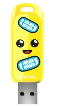 Pen Drive USB Fortnite Peely 128GB, USB 3.2 Gen 1, Amarelo - SanDisk SDCZIF-128G-G46
