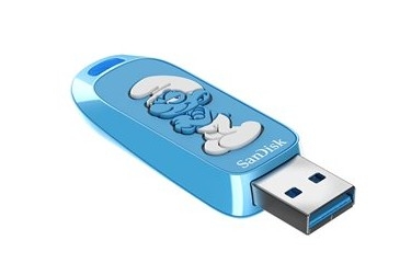 Pen Drive USB Smurfs 64GB, USB 3.2 Gen 1, 130MB/s - SanDisk SDCZIS-064G-G46