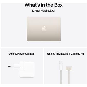 MacBook Air 13'' 2025 APPLE M4 10C CPU/10C GPU 24GB 512GB SSD Luz das Estrelas, MC6A4PO/A