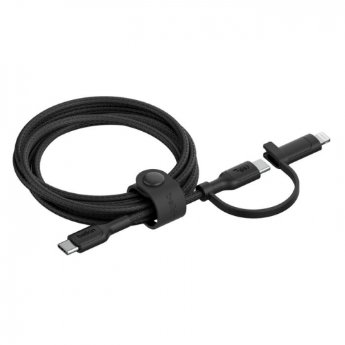 Cabo 2 em 1 com conector USB-C e Lightning