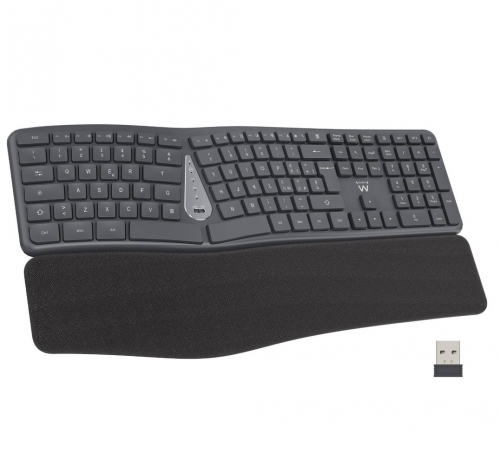 Teclado Ewent EW3290 Sem Fios Multimodo 2,4GHz e Bluetooth Cor: Preto, Layout PT