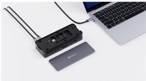 DOCK VERBATIM 8K USB-C 2xHDMI 1xDP 1xSSD SLOT 1xRJ45 3xUSB3.2 CR PD80W