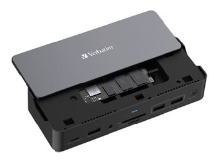 DOCK VERBATIM 8K USB-C 2xHDMI 1xDP 1xSSD SLOT 1xRJ45 3xUSB3.2 CR PD80W