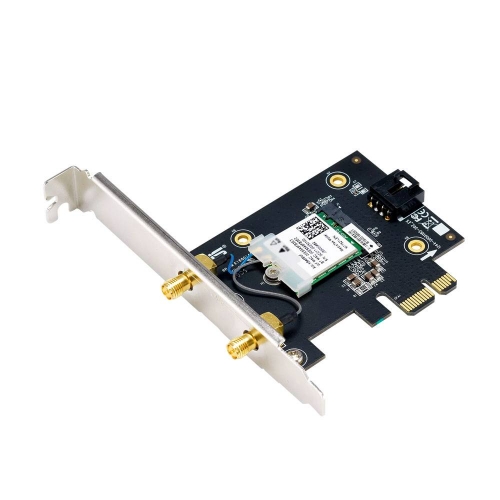 Placa de Rede PCI-Express Asus PCE-BE6500 Wi-Fi 7 Tri-Band 6GHz 4096-QAM + Bluetooth 5.4