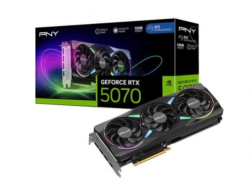 PNY GeForce RTX 5070 12GB ARGB Overclocked Triple Fan