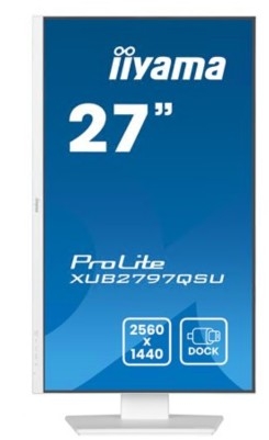 Monitor iiyama ProLite XUB2797QSU-W2 LED 27" QHD 100 Hz IPS 300 1 ms altifalantes branco