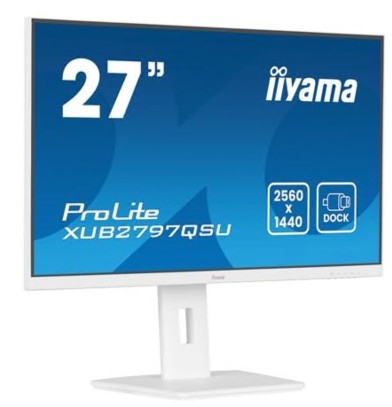 Monitor iiyama ProLite XUB2797QSU-W2 LED 27" QHD 100 Hz IPS 300 1 ms altifalantes branco