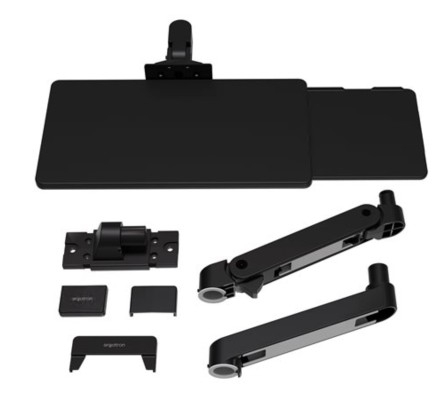 Ergotron LX Pro Bandeja de armação de braço de teclado / rato ajustável montagem na parede preto