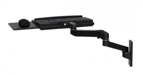 Ergotron LX Pro Bandeja de armação de braço de teclado / rato ajustável montagem na parede preto