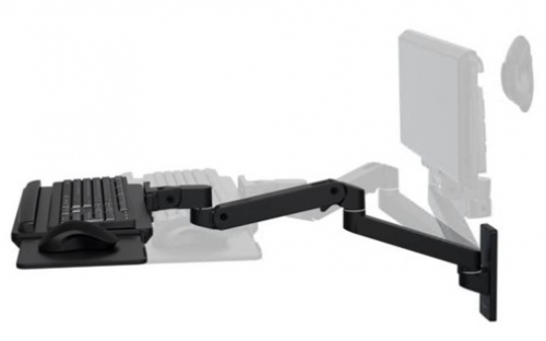 Ergotron LX Pro Bandeja de armação de braço de teclado / rato ajustável montagem na parede preto