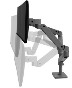 Kit Ergotron LX Pro de montagem braço de empilhamento duplo LCD até 27'' montável na secretária