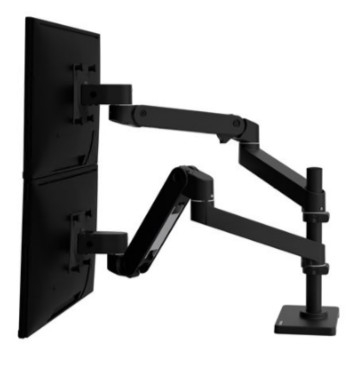 Ergotron LX Pro Kit de montagem para 2 LCD preto até 27'' montável na secretária, 45-690-292