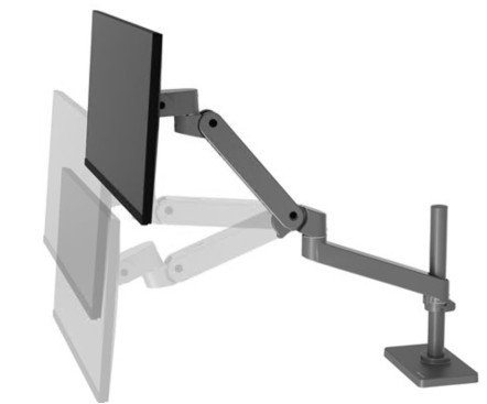 Ergotron LX Pro - Kit de montagem (braço articulado) LCD  tamanho até 34" montável na secretária