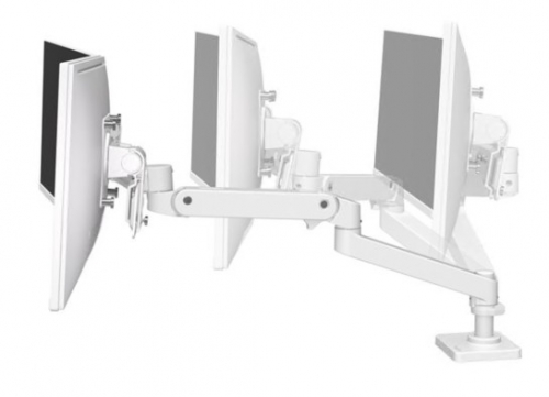 Ergotron LX Pro Kit de montagem (braço direto duplo) para 2 visores LCD alumínio branco tela: até 27'' - montável na secretária