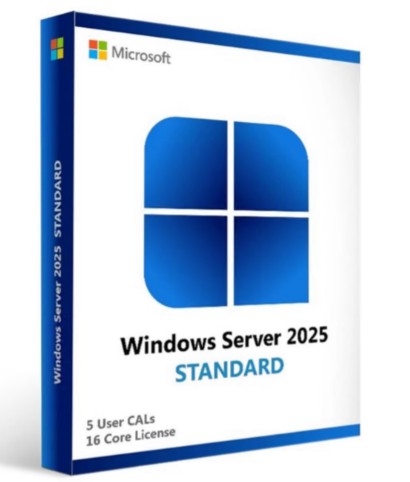 Microsoft Windows Server 2022/2025 Standard or Datacenter C/ Customer Kit licença CALs de 10 utilizadores, 634-CVFK