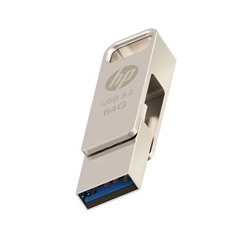 Memória Usb HP 64GB x206c OTG Type-C Metal Flash Drive