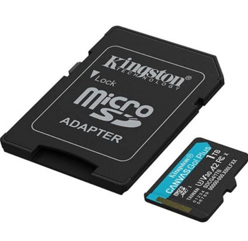 Cartão Memória Kingston SDCG4/1TB 1TB microSDXC Canvas Go Plus Gen4 200MB/s A2 U3 V30 Card + Adapter