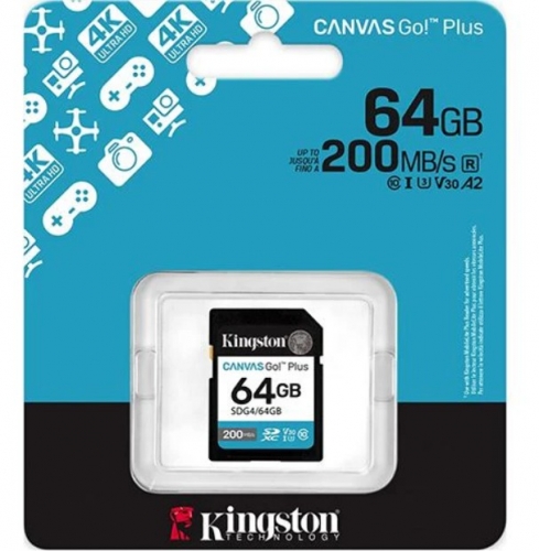 64GB SDXC Canvas Go Plus Gen4 200MB/s C10 UHS-I U3 V30