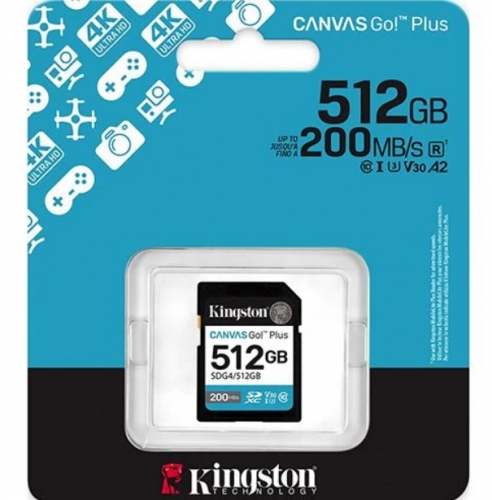 512GB SDXC Canvas Go Plus Gen4 200MB/s C10 UHS-I U3 V30