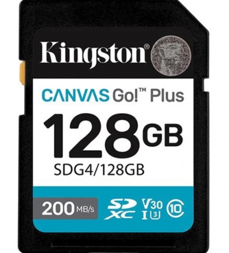 128GB SDXC Canvas Go Plus Gen4 200MB/s C10 UHS-I U3 V30