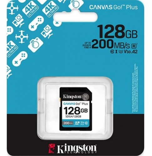 128GB SDXC Canvas Go Plus Gen4 200MB/s C10 UHS-I U3 V30