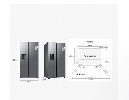 Frigorífico Americano SAMSUNG RS70F66KCTEF 634L Inox