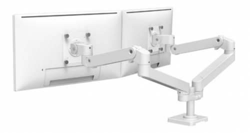 Ergotron LX Pro Kit de montagem para 2 visores LCD branco até 27'' montável na secretária, 45-686-290