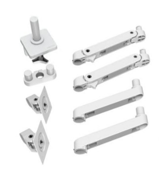 Ergotron LX Pro Kit de montagem para 2 visores LCD branco até 27'' montável na secretária, 45-686-290