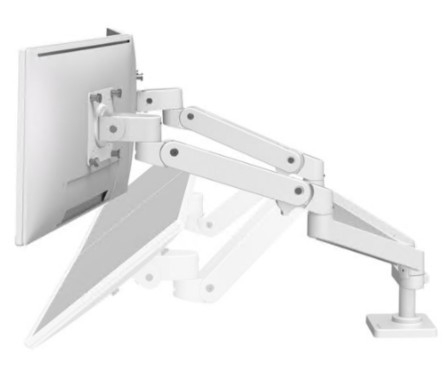 Ergotron LX Pro Kit de montagem para 2 visores LCD branco até 27'' montável na secretária, 45-686-290