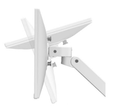 Ergotron LX Pro Kit de montagem para 2 visores LCD branco até 27'' montável na secretária, 45-686-290