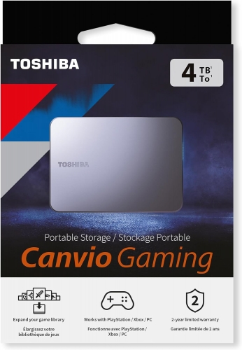 TOSHIBA Disco Externo Canvio Gaming 4TB 2.5inch USB 3.2 HDTX240EK3CA