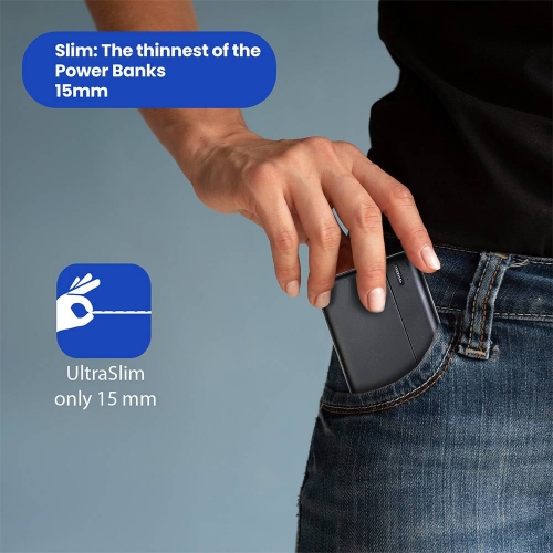 EWENT POWERBANK SLIM 10000MAH 22.5W BLACK