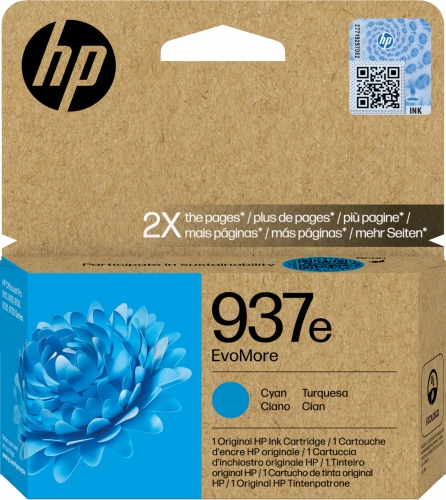 HP 937E EVOMORE CYAN INK