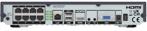 Gravador Strong NVR potente NVR1120-8P para 8 câmeras, resolução PoE 8x, 8 Mpix HDMI VGA USB LAN SATA até 8 TB HDD