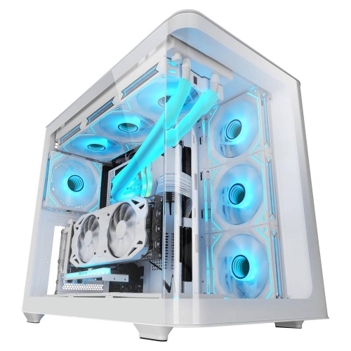 Caixa ATX Mars Gaming MC-FUSION Tempered Glass Branca