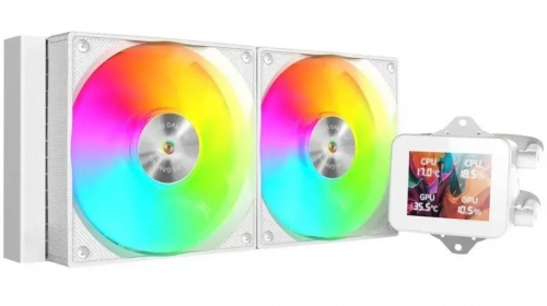 Water Cooler CPU Mars Gaming ML-VISION240 240 ARGB All-In-One 240mm Branco, MLVISION240W