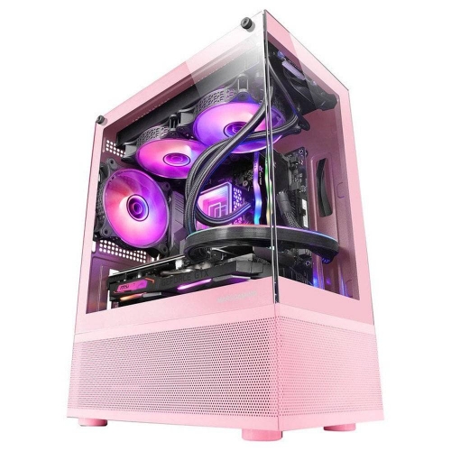 Caixa Micro-ATX Mars Gaming MC-SE Gaming Mini Tempered Glass Rosa