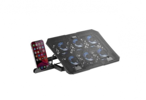 MARS GAMING MNBC23 NOTEBOOK COOLER & STAND 6x FANS PHONE HOLDER UP TO 16INCH WHITE