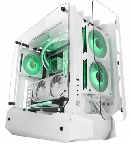 Caixa ATX Mars Gaming MC-EDGE RGB Tempered Glass Branca