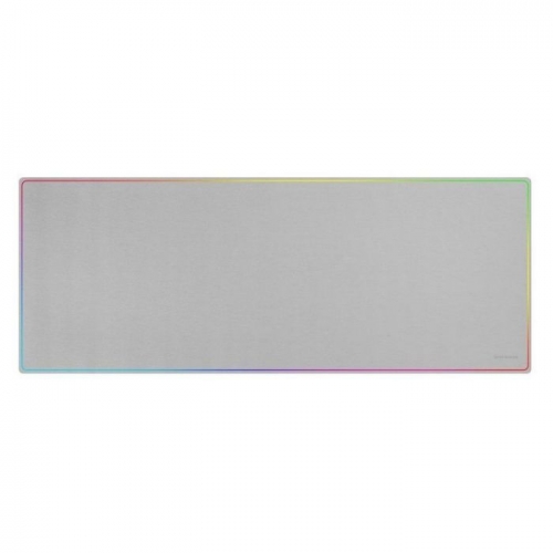MARS GAMING MMP224 880x330MM XXL GAMING MOUSEPAD RAINBOW LINE EDGE DESIGN NANO-TEXTILE & NON-SLIP NATURAL RUBBER BASE WHITE