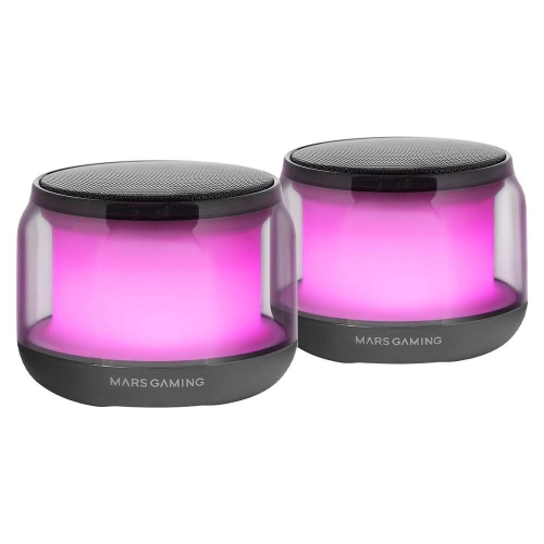 Coluna Portátil Mars Gaming MS-AURA RGB Bluetooth 15W Preta